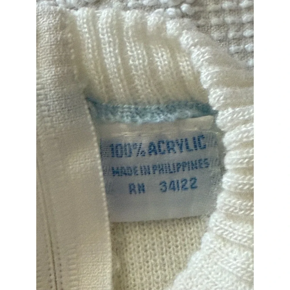 Carriage Boutiques Vintage Knit Train Footed Romper White Blue Boy One Piece